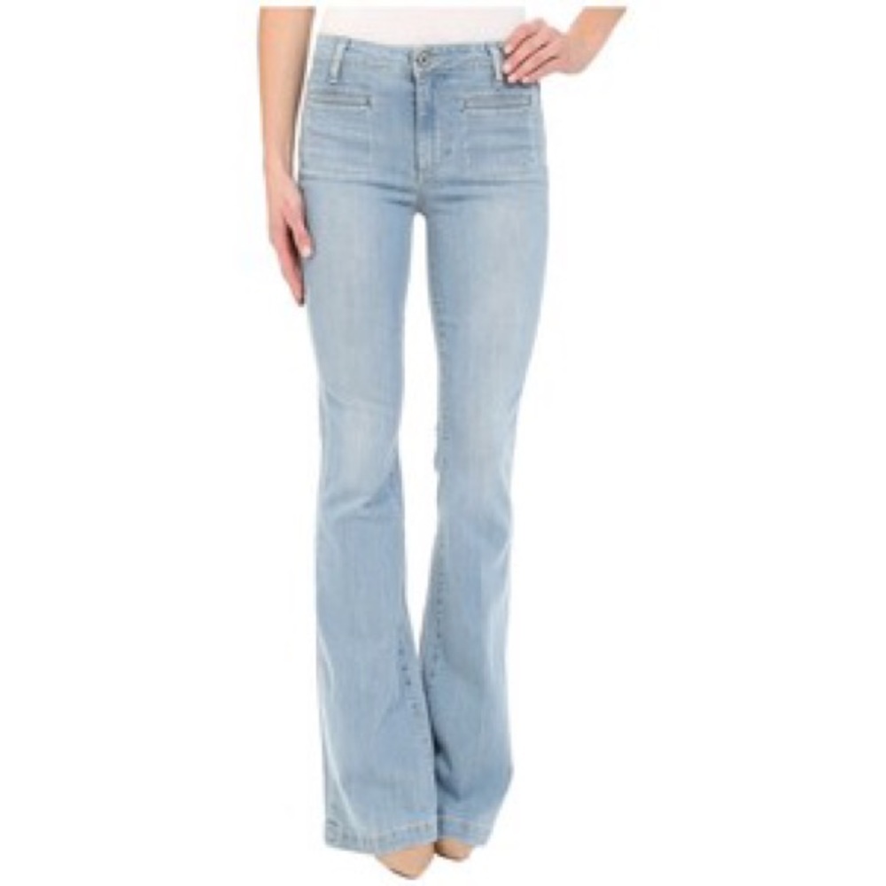 NWT PAIGE 24 25 Vintage High Rise Bell Samira