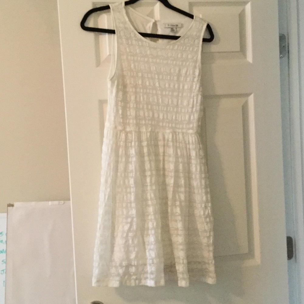 White a Forever 21 sundress