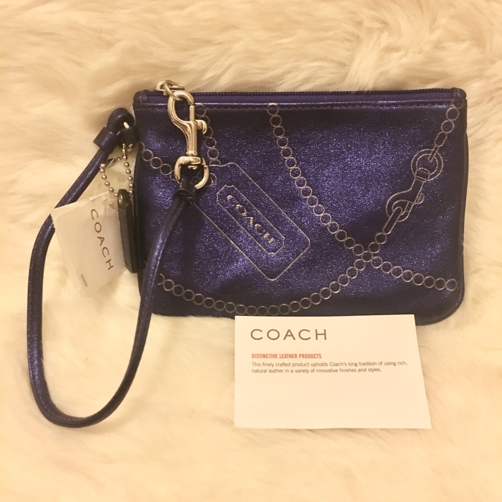 COACH Purple Leather Wrislet