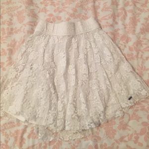 White Lace Hollister Skirt