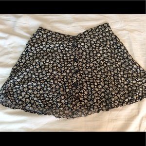 Black Daisies Flowery Skirt