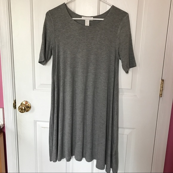 Forever 21 Grey Stretch Trapeze Dress - Picture 2 of 3