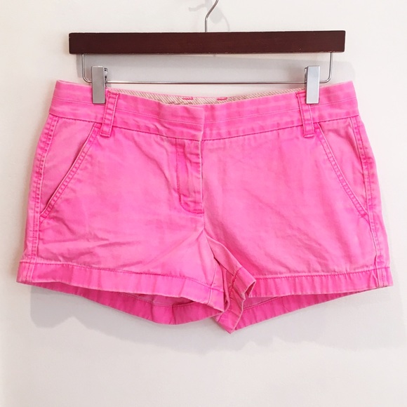 J. Crew Pants - J. Crew neon pink broken in chino shorts