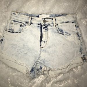BUNDLE Garage High Waisted Denim Shorts