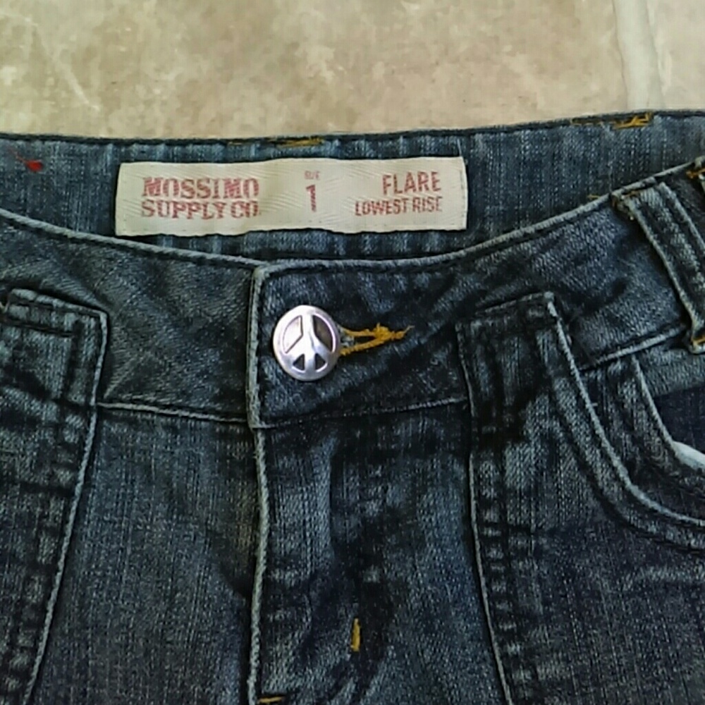 Mossimo Lowest Rise Flare Jeans Size 1