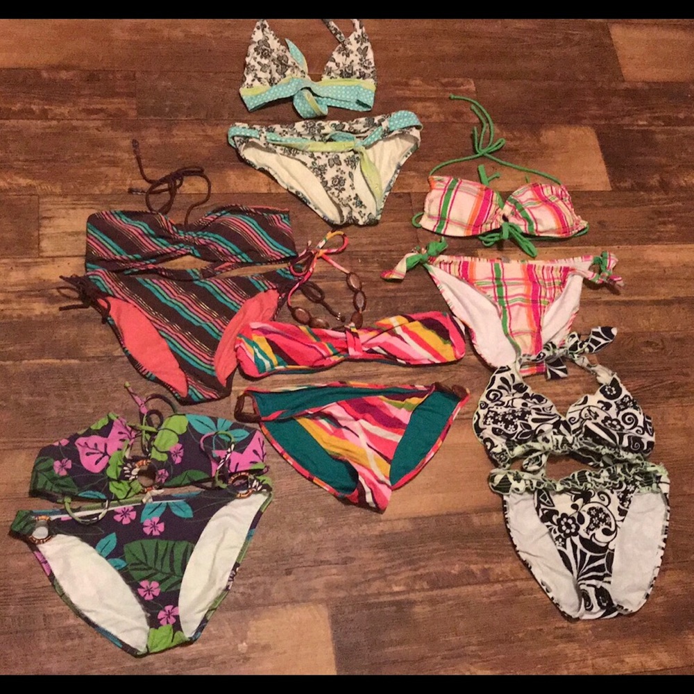 Lot of 6 size large bathing suits! Various brands