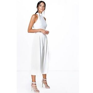White High Neck Culotte Set