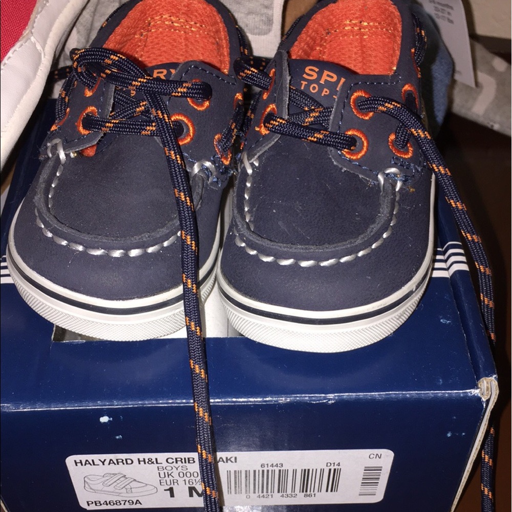 2 Pair Infant/baby Sperry Shoes Size 1