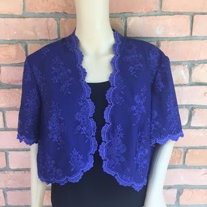 New With Tags Alex Evenings Royal Lace Bolero