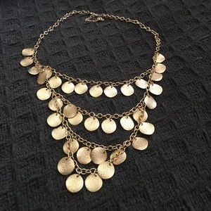 Multi layered gold necklace