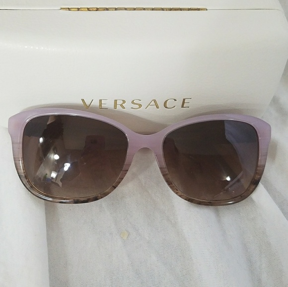 VERSACE Iced Violet & Lt Brown Sunglasses - Picture 4 of 6