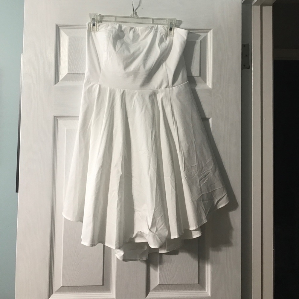 Express white strapless dress size large