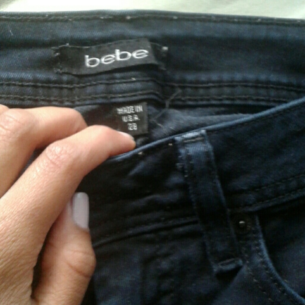 Black bebe skinny jeans