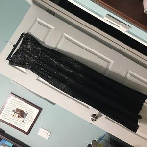Black & Tan strapless dress