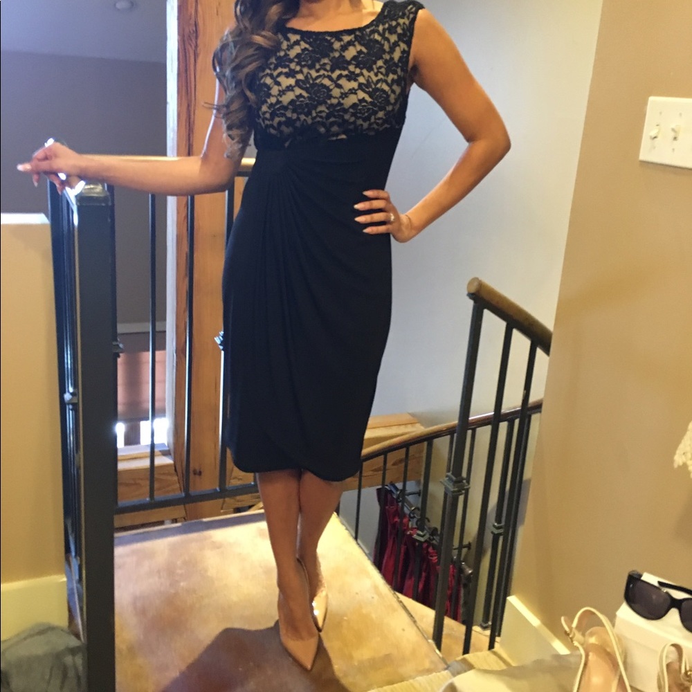 Classic Black Elegant Lace cocktail dress