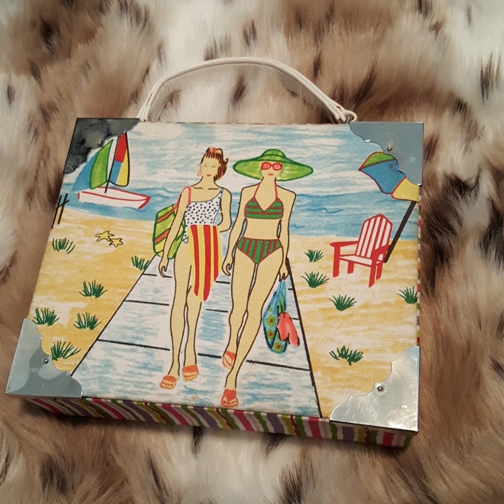 Beach Scene Box Purse