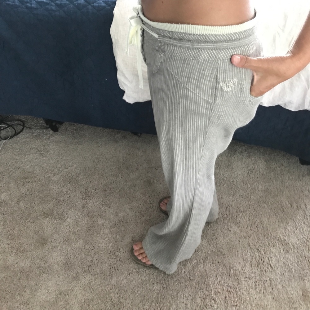 O'Neil linen/cotton stripped pants.
