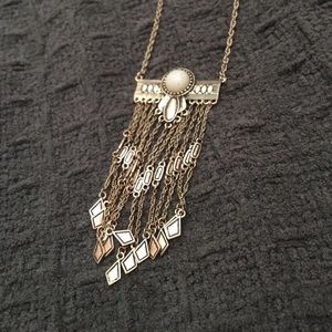 Tribal long chain necklace