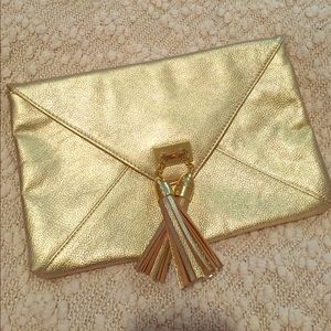 Lilly Pulitzer Gold Tassel Envelope Clutch