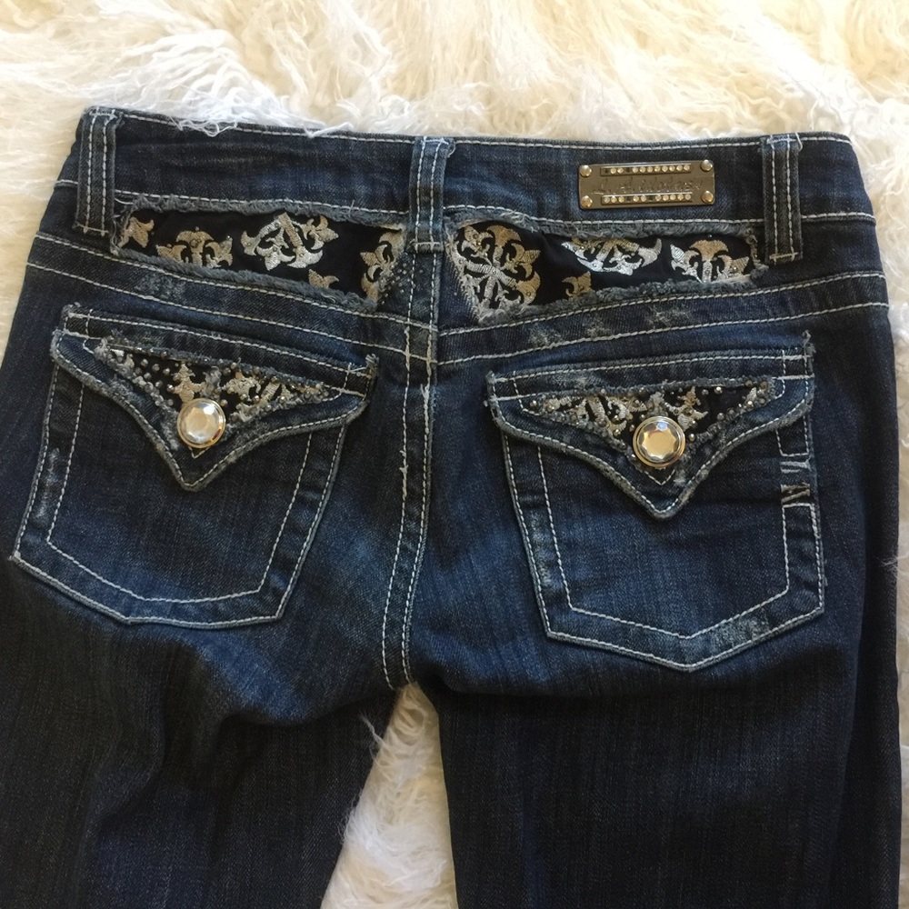 LA Idol Celtic Cross Bling Jeans