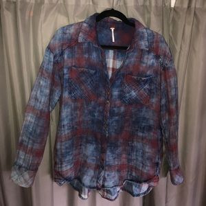 Free People Flannel Shirt Medium