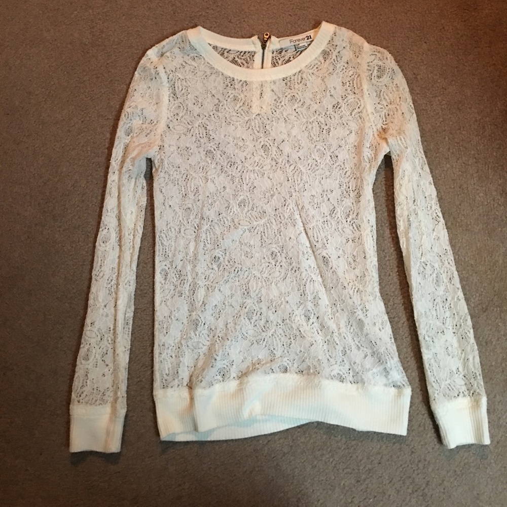 Lace long sleeve shirt