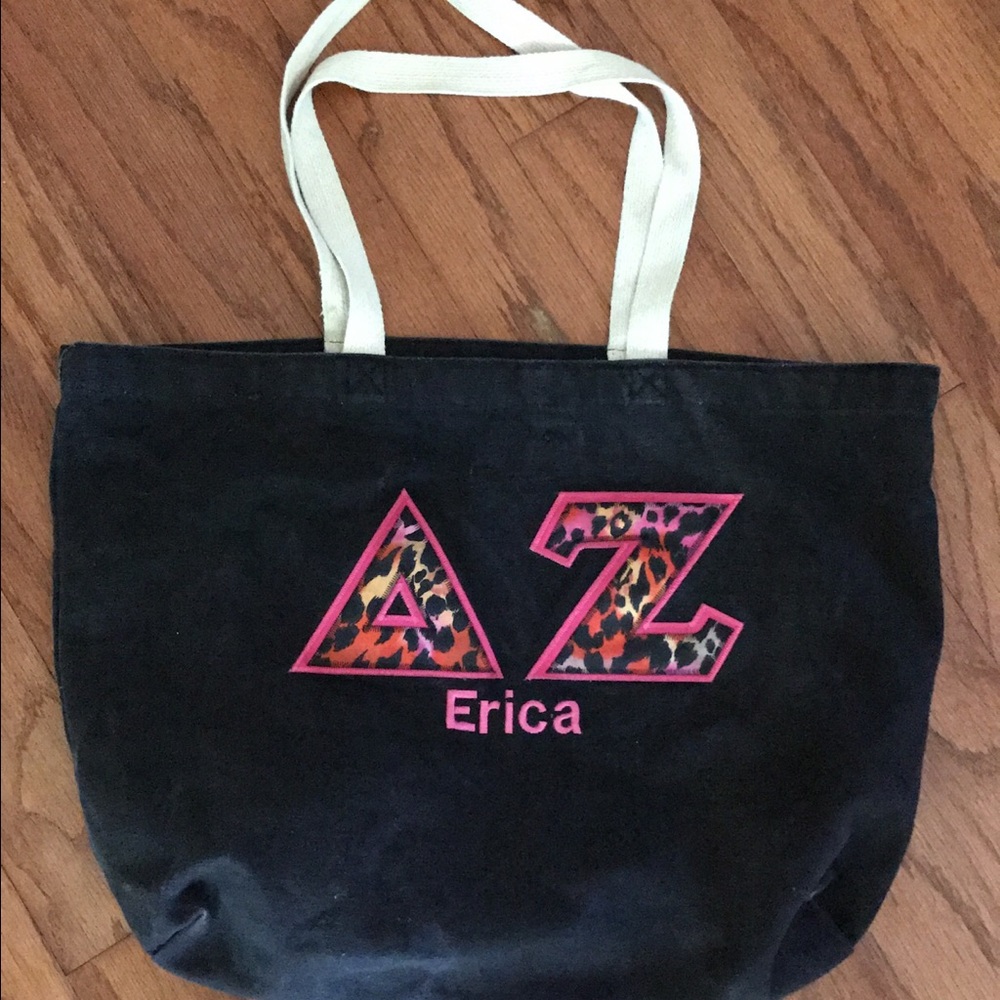 Delta zeta Lettered Canvas Bag Erica