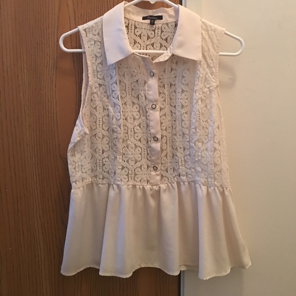 Lace peplum blouse