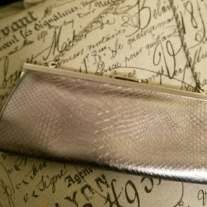 Ann Taylor Loft Silver Evening bag