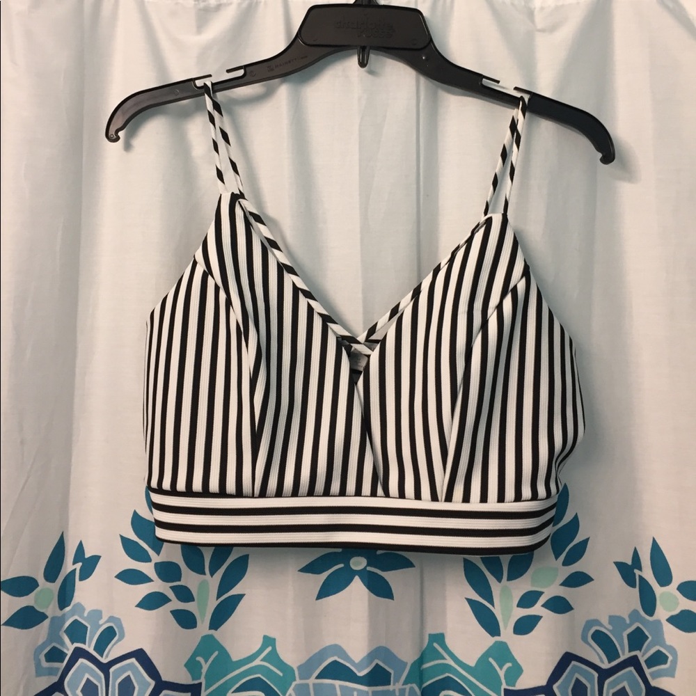 SOLD //  formal black and white crop top