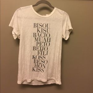 J. Crew kiss kiss bisou tee