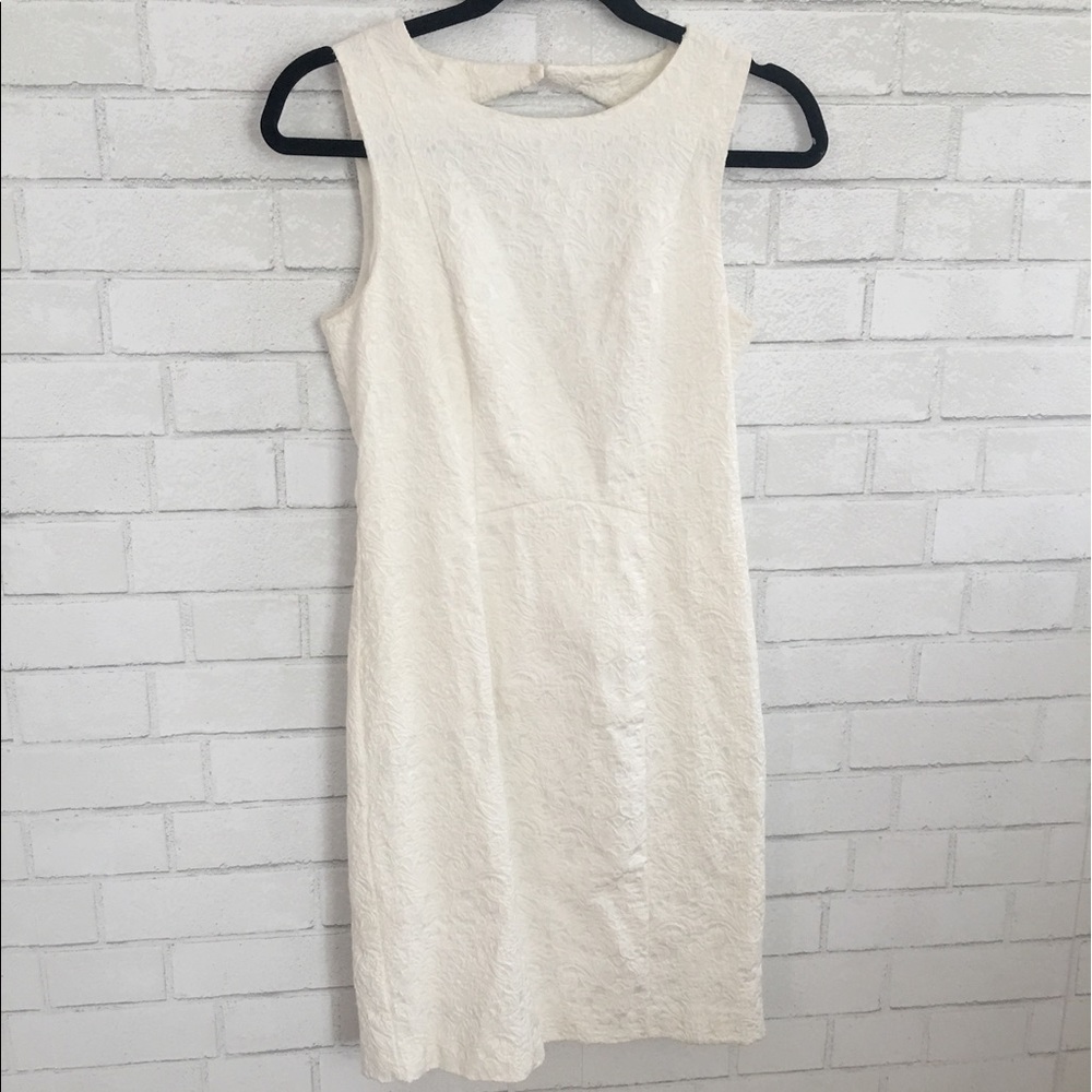 H&M white business casual dress