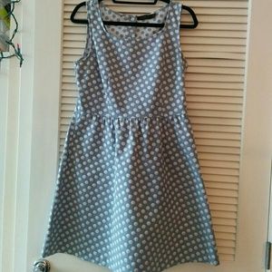 FINAL PRICE - Blue A-line dress with white dots