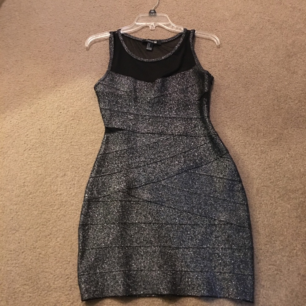 Forever 21 sparkly cut out dress