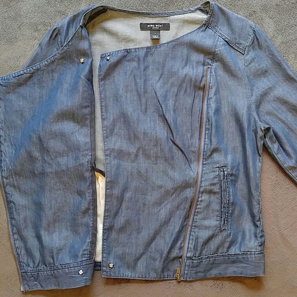 Nine West Chambray Jacket Small - Picture 3 of 8