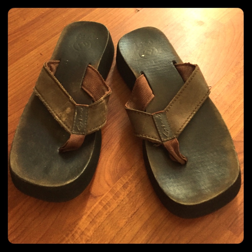 Reef Leather Sandals Size 8
