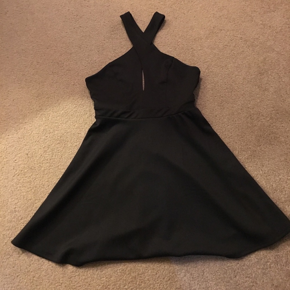 Black dress high neck
