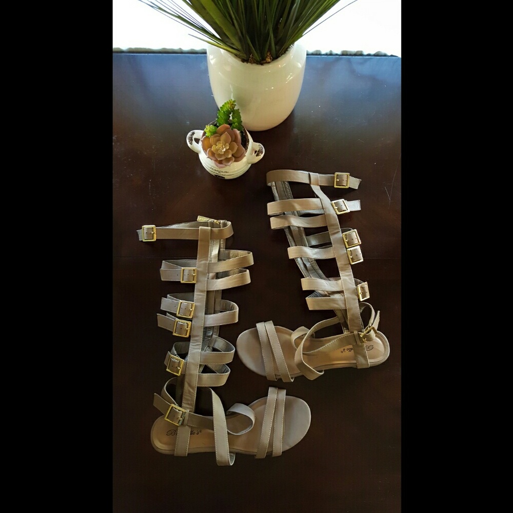 Taupe gladiator sandals