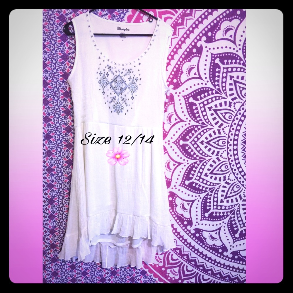 Wrangler White Aztec country dress 12/14