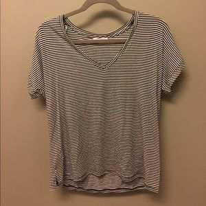 Zara black and white striped tshirt
