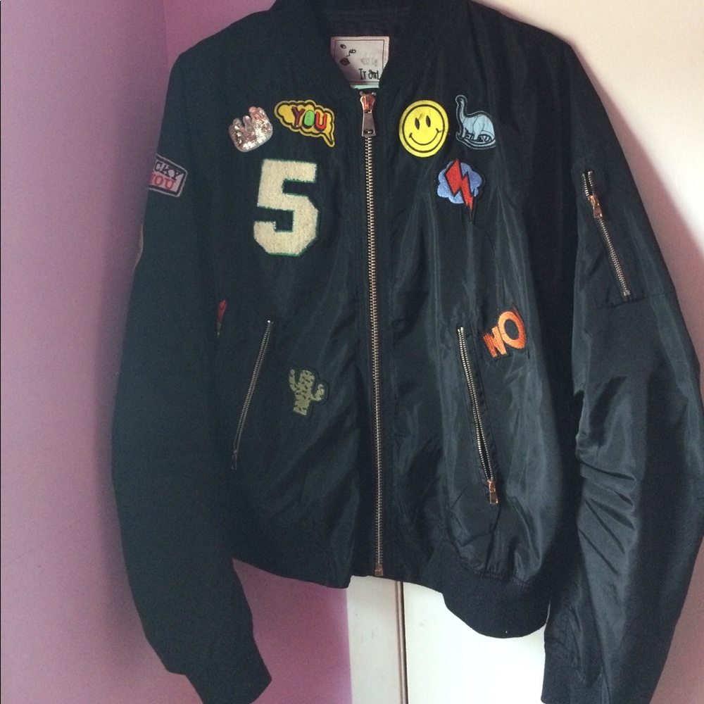 Bomber with patches