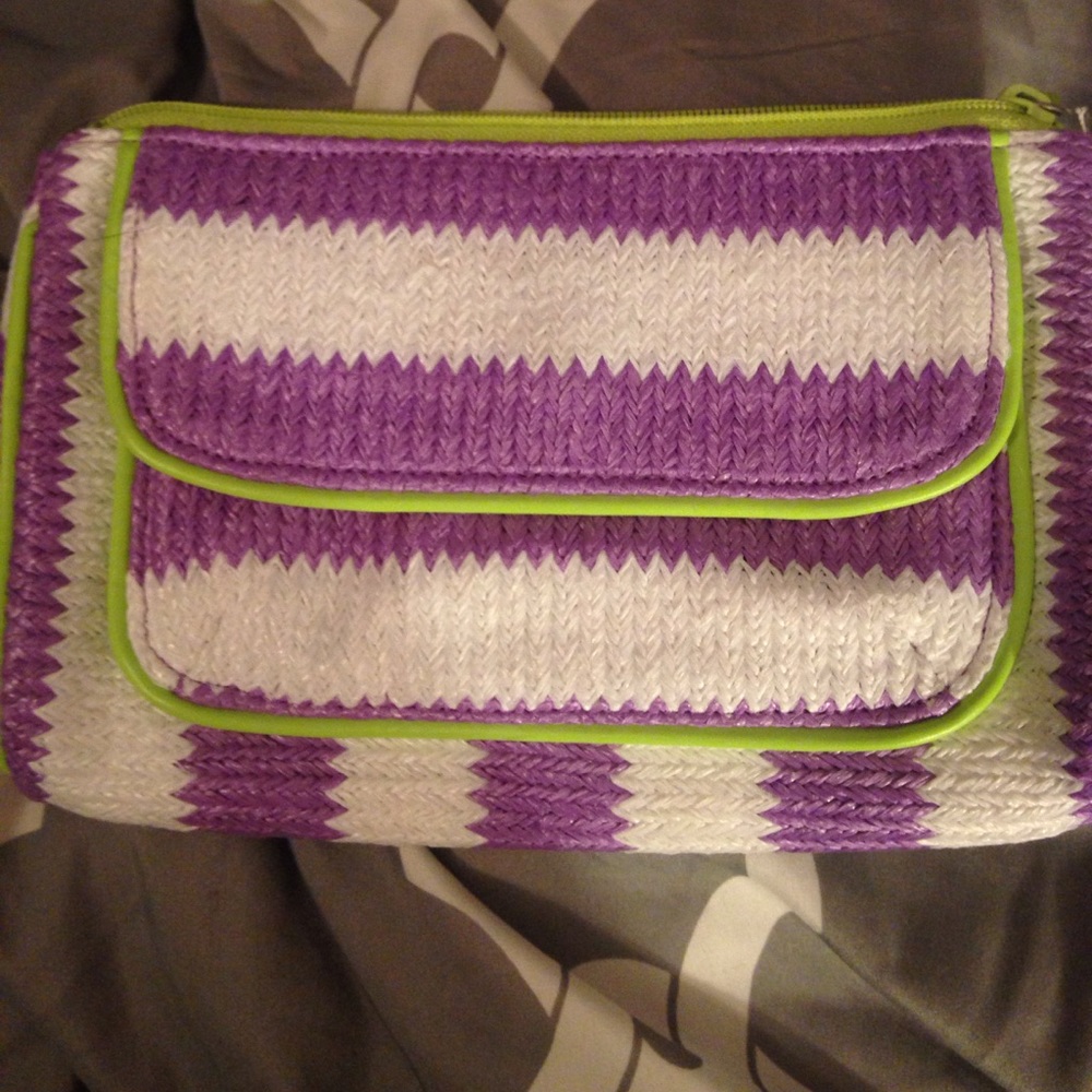 Vera Bradley striped wristlet