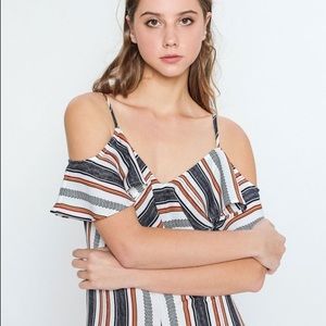 Chambray Striped Jumpsuit
