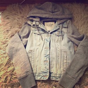 Abercrombie and Fitch hooded denim jacket