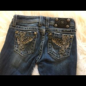 Miss Me Girls Jeans Size 14 Cross with Wings