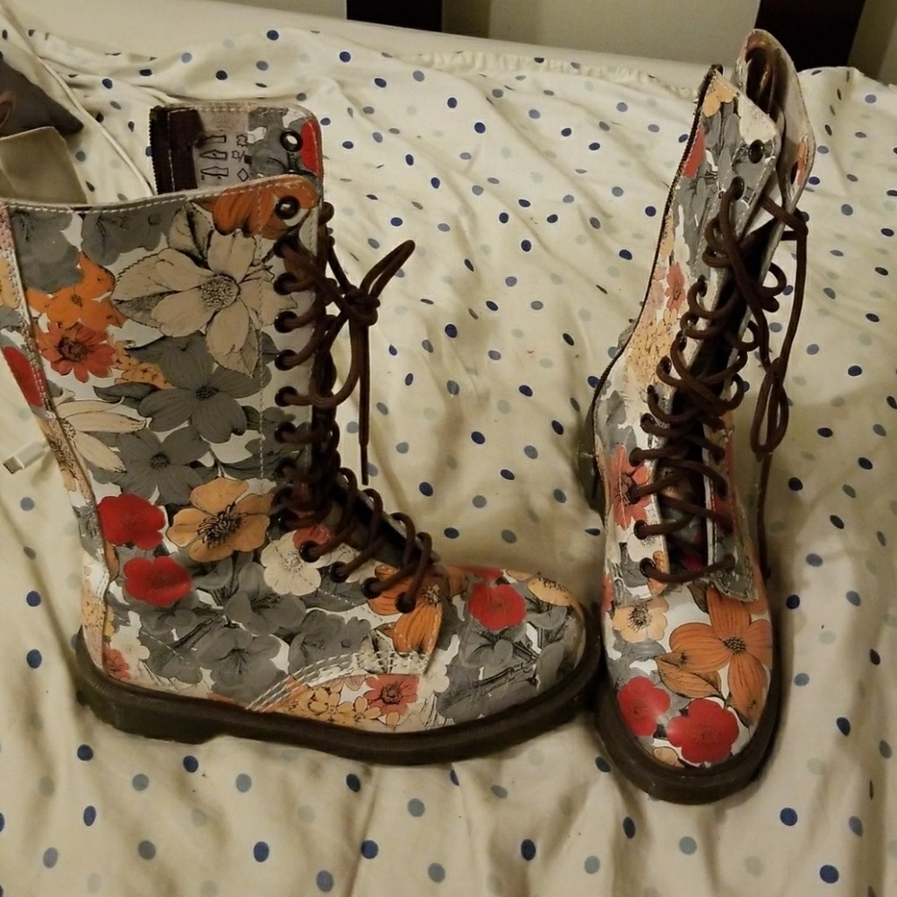 Tall floral Dr. Marten Air Walks
