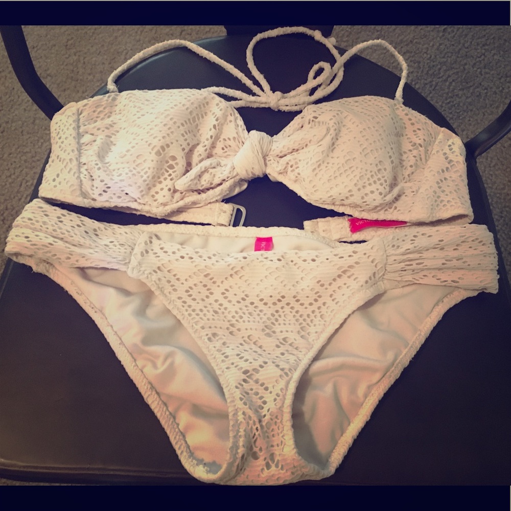 Victoria secret swimsuit bikini bottom and top set