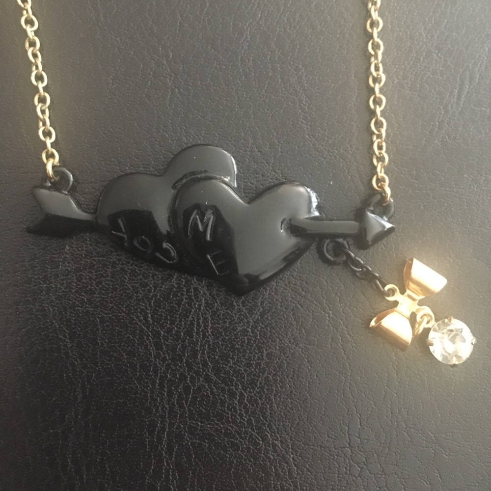 Betsey Johnson Double Heart Necklace