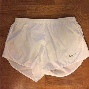 Nike dry fit white shorts