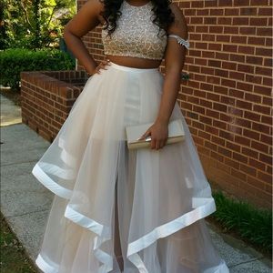 Terani 2 piece. Sparkly top and tulle bottom!